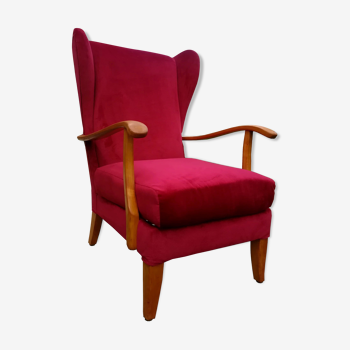 Oak vintage armchair, 1950