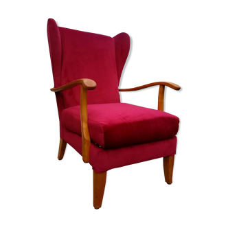 Oak vintage armchair, 1950