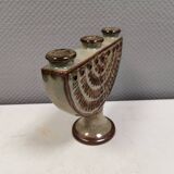 Three-armed ceramic candlestick. Denmark 1970s