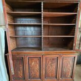 English mahogany bookcase with drawers