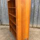 Vintage oak bookcase with compass base