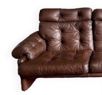 Vintage Scandinavian leather sofa