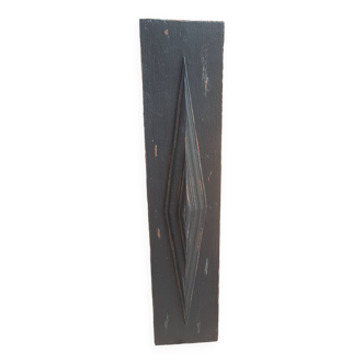 Black patinated rectangle woodwork