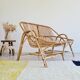 Antique rattan bench