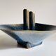 Vase céramique bleue vintage