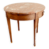 Louis XVI style pedestal table in mahogany and 20th century veneer