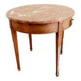 Louis XVI style pedestal table in mahogany and 20th century veneer