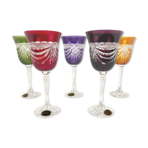 Série de cinq verres - pied