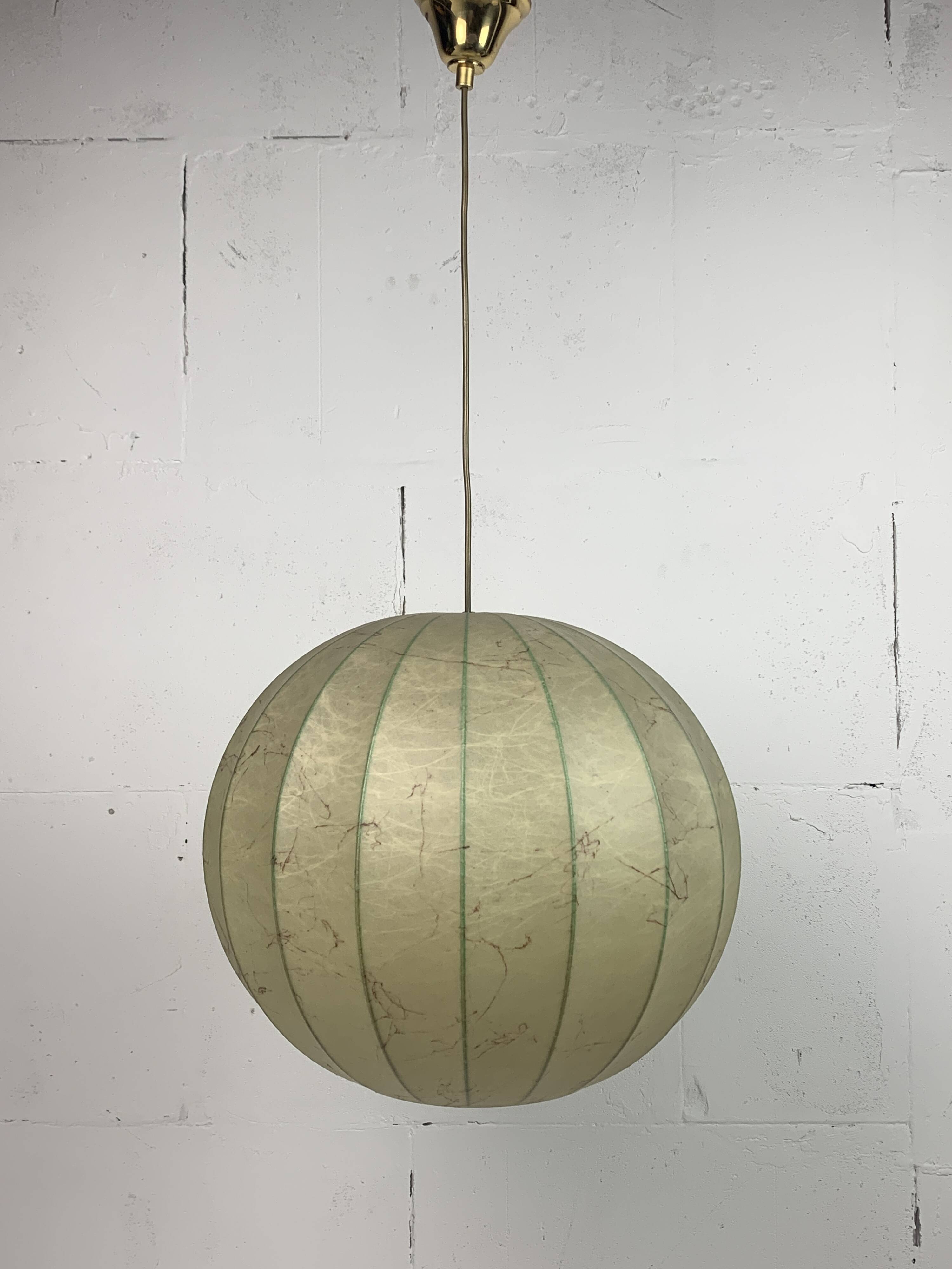Mid-Century Space Age Cocoon Hanging Pendant Lamp in the style of Achille Castiglioni, 1960s
