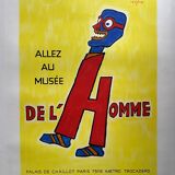 Original poster "Go to the Museum of Man" Savignac 49x69cm 1981