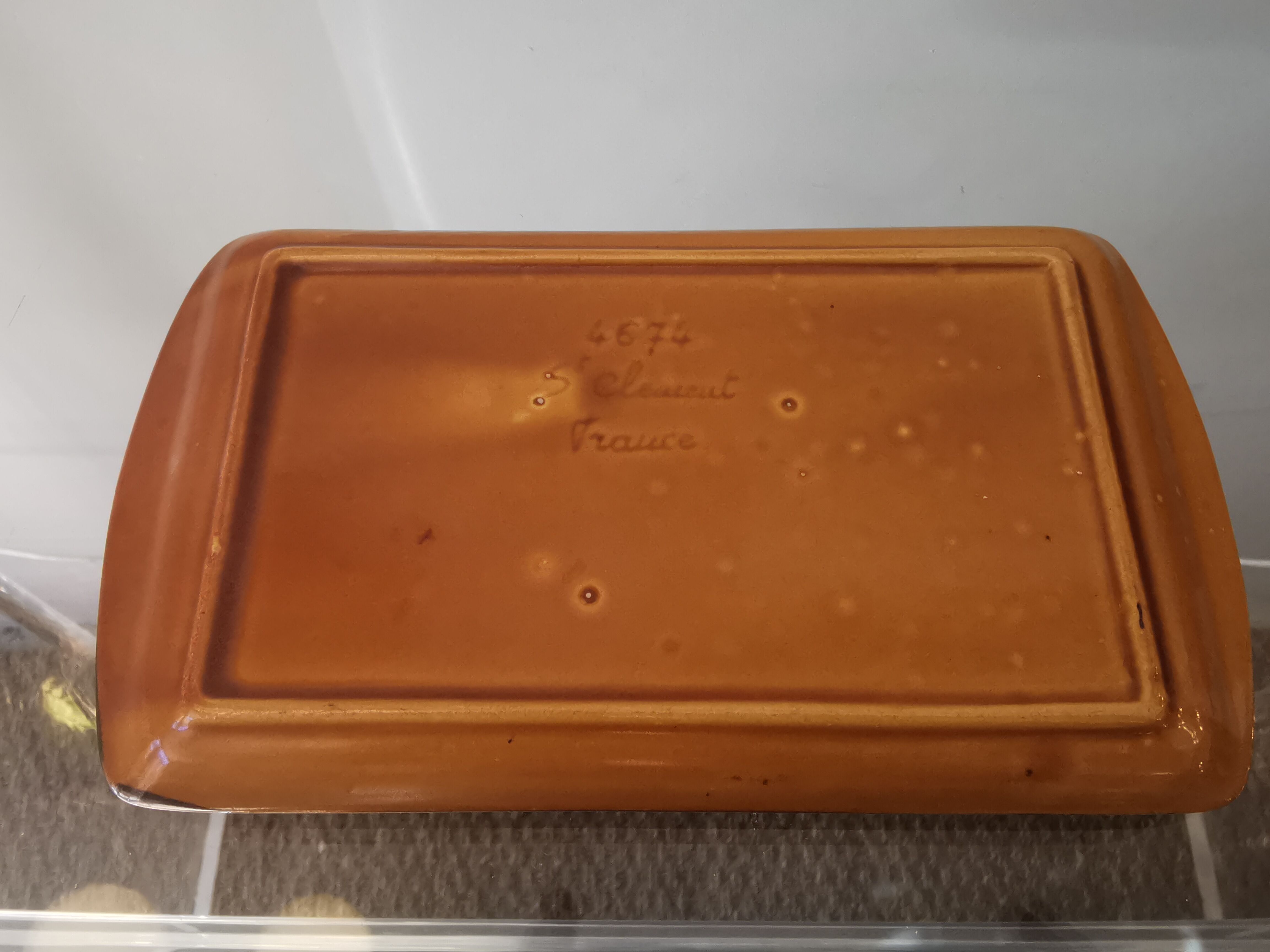 Vintage ceramic butter maker Saint Clément, France, 70s