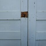 pair of large old wooden doors