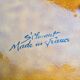 Amber earthenware plate from Saint-Clément, vintage