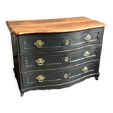 18th century patinated bombé commode