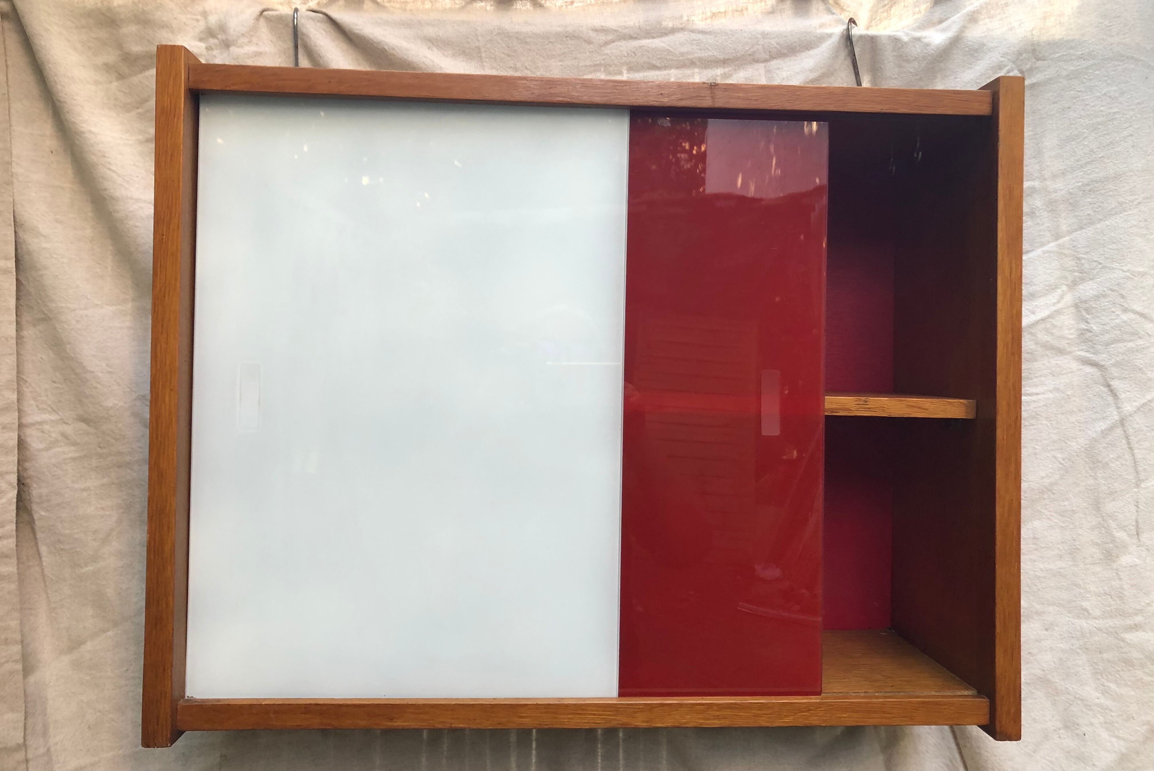 Wall showcase vintage storage furniture 60s