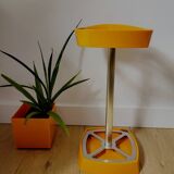 Porte-parapluie Space Age orange et argenté, 1970-80