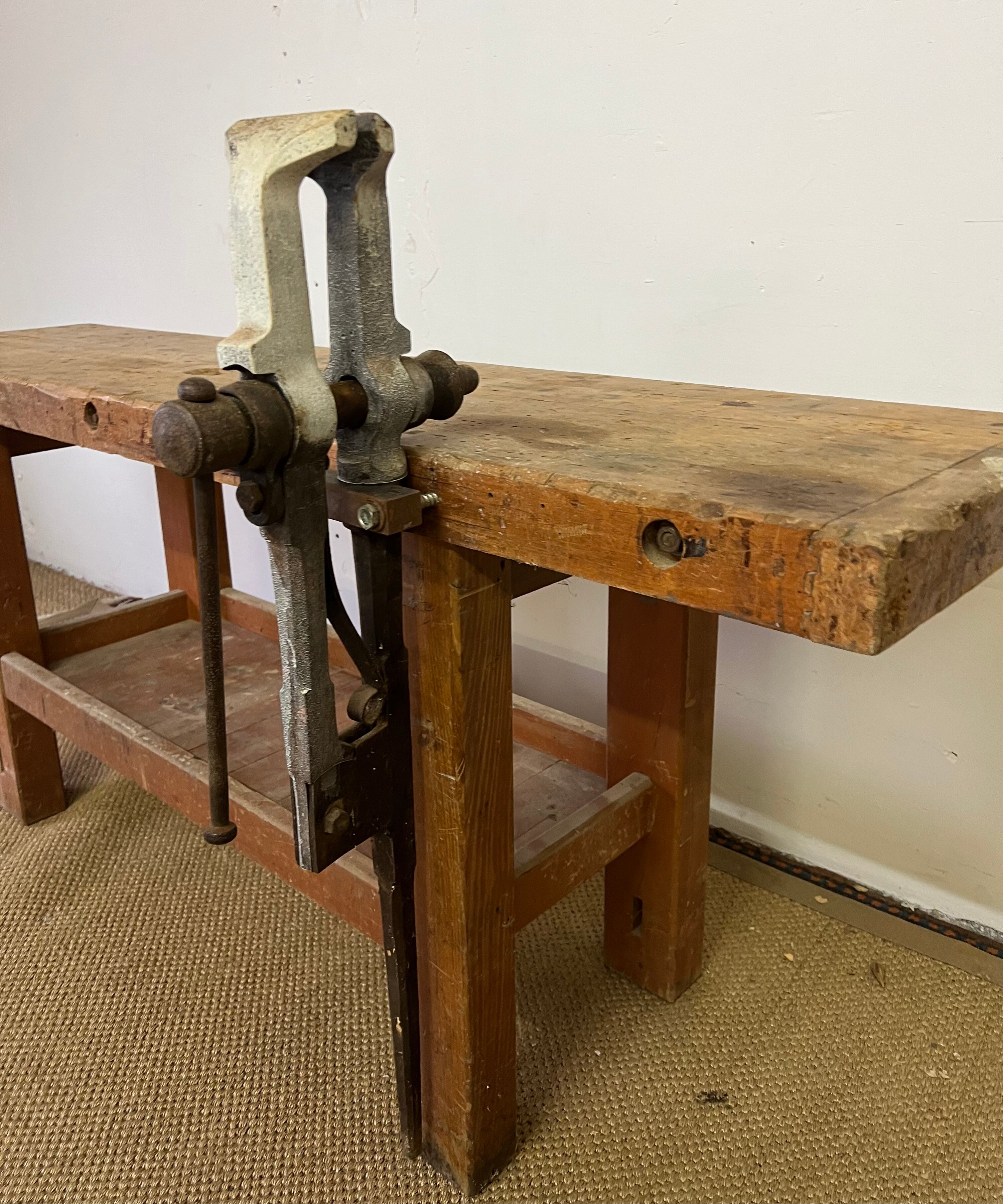 Old wooden workbench