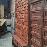 Large Wooden Apothecary Cabinet | Industrial Workshop Drawer Unit (1924)