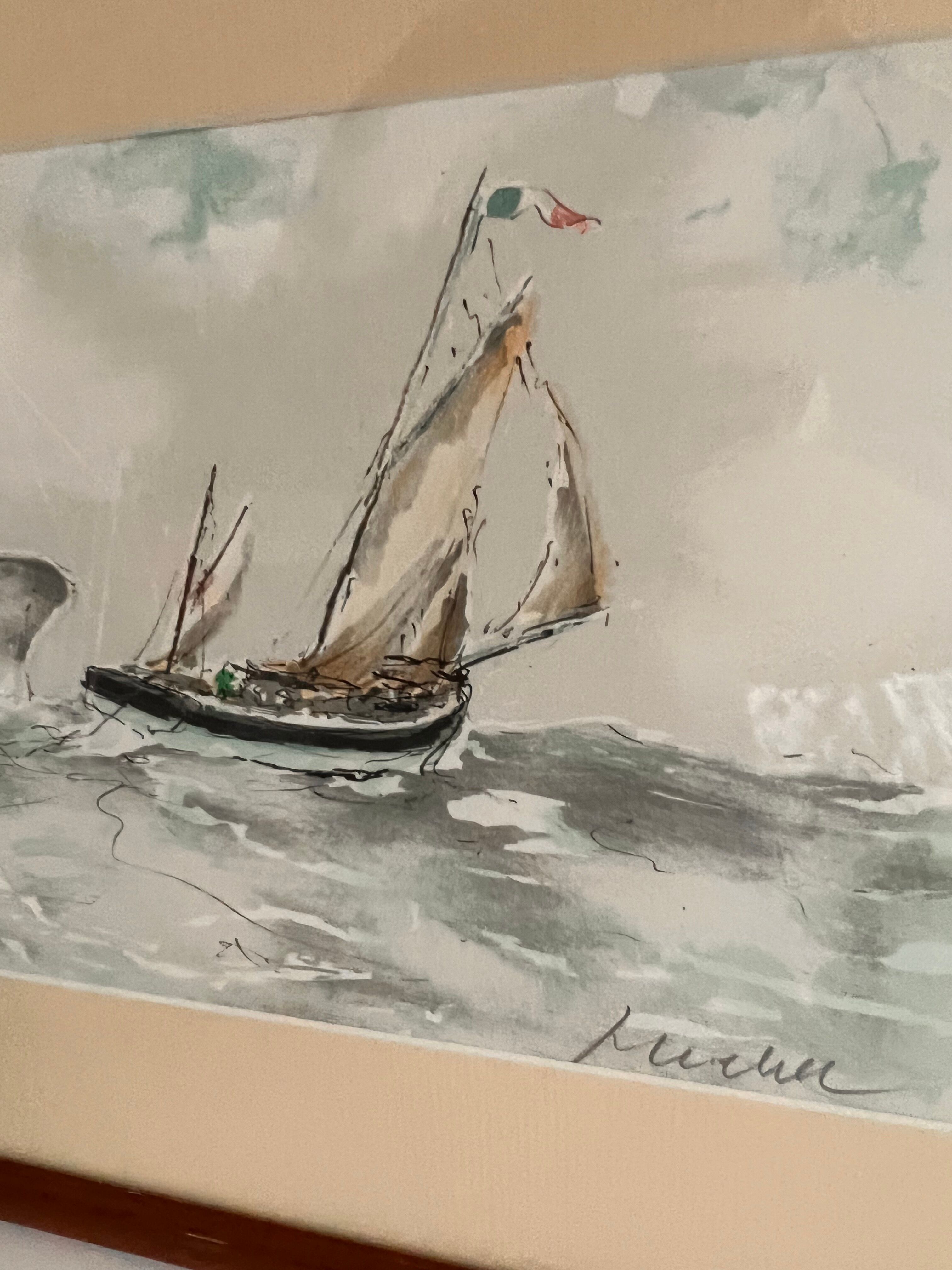Painting Boat and its canoe