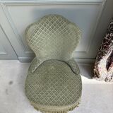 Fauteuil crapaud en velours vert