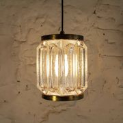 Scandinavian brass and glass pendant for Reijmyre by Paul Kedelv