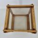 Scandinavian bedside table or side table in pine and smoked glass, 1980