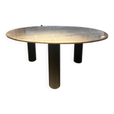 Marble dining table and steel base