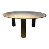 Marble dining table and steel base