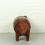 Leather Pig Stool By Dimitri Omersa, 1960s
