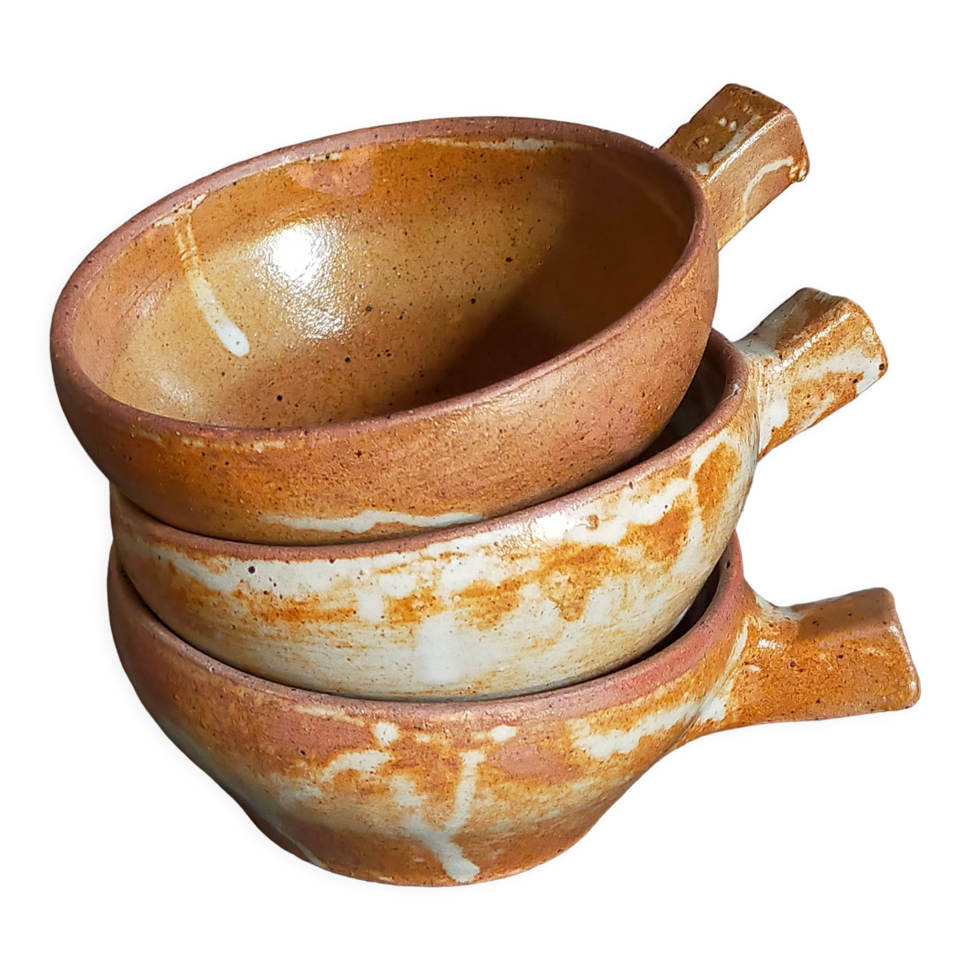 Three vintage marais sandstone bowls