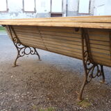 Garden bench wood and cast iron legs