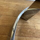 Round table vintage smoked glass 1970