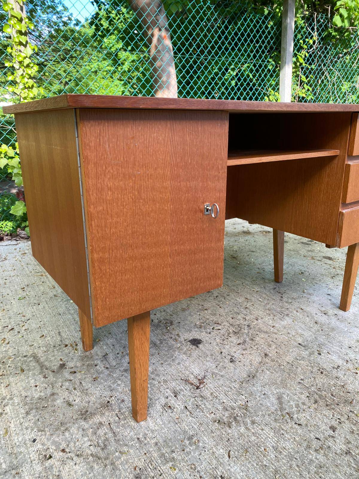 Scandinavian wooden desk from the 50s/60s, 120cm