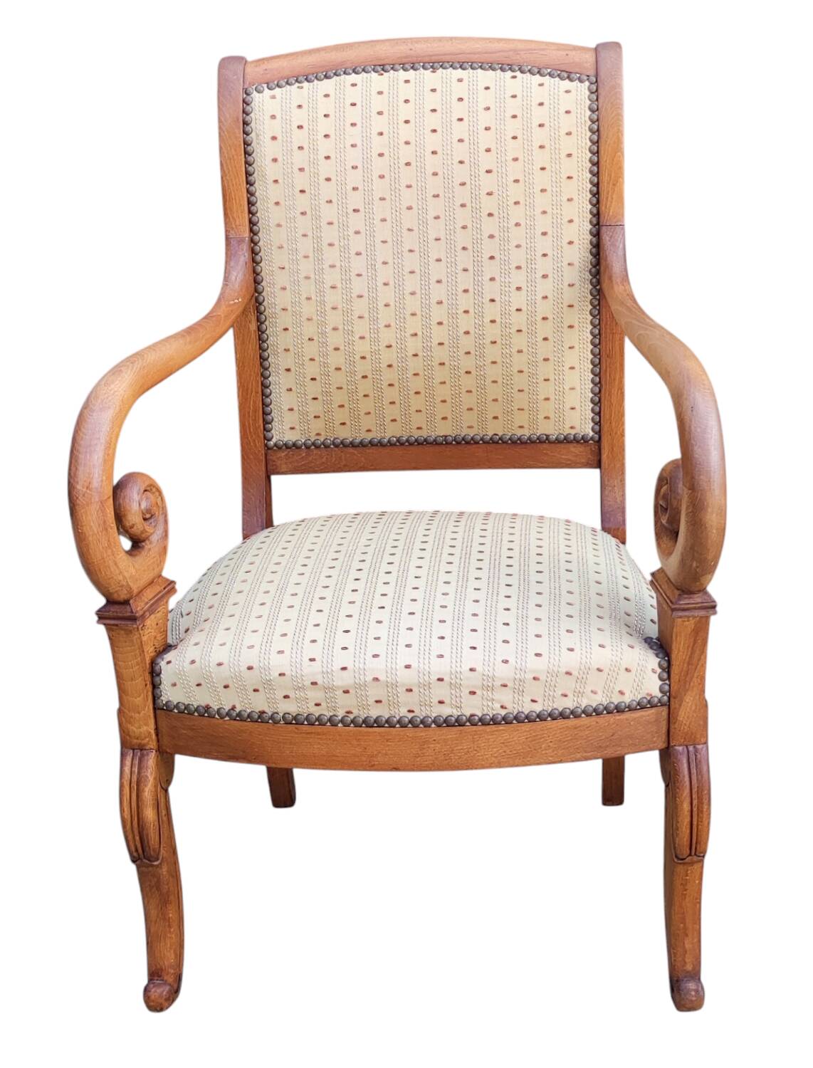 Old office chair with a stick