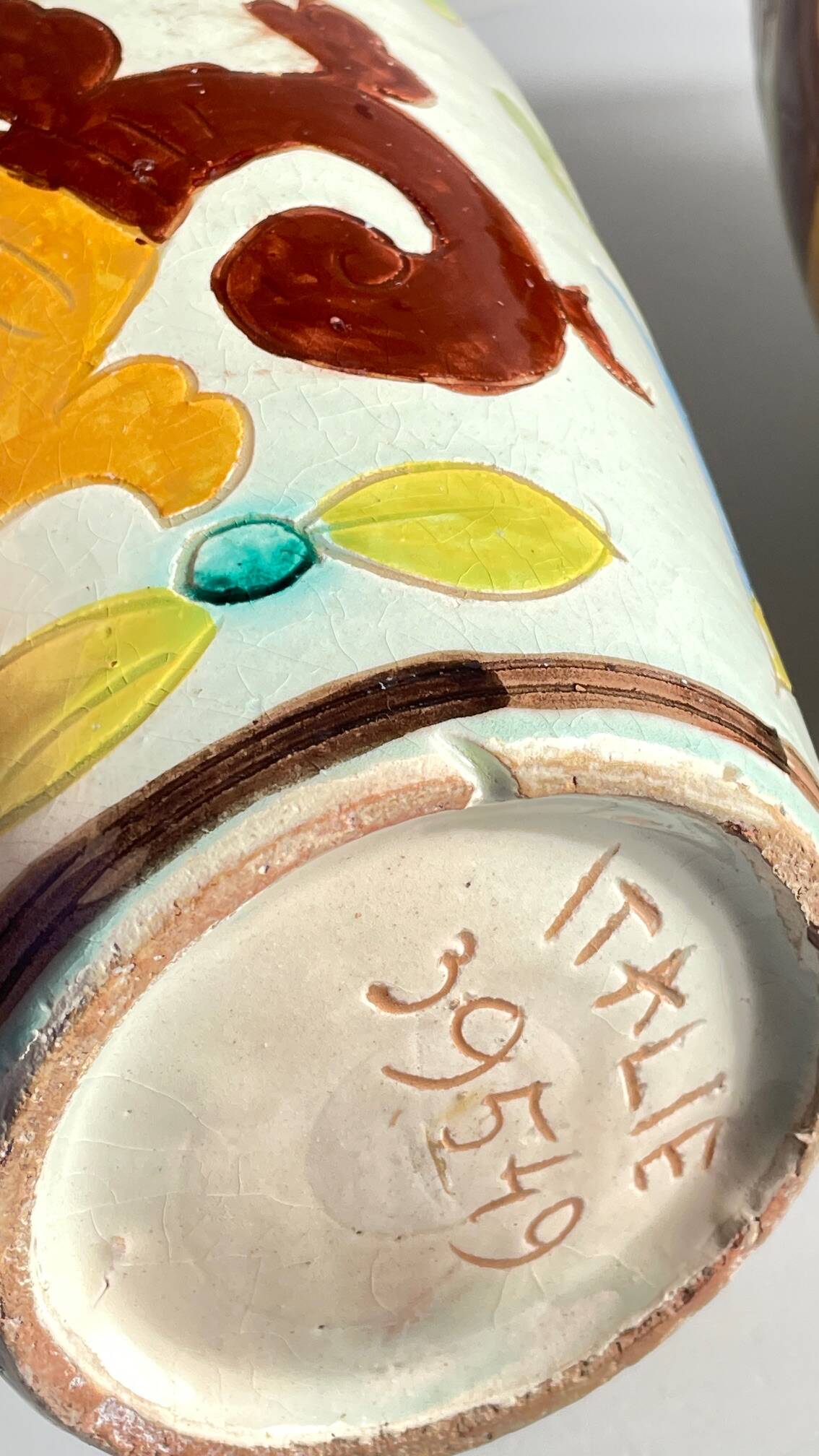 Italian Majolica Vases with Dragon Motif