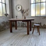 1950s round pine table with extensions