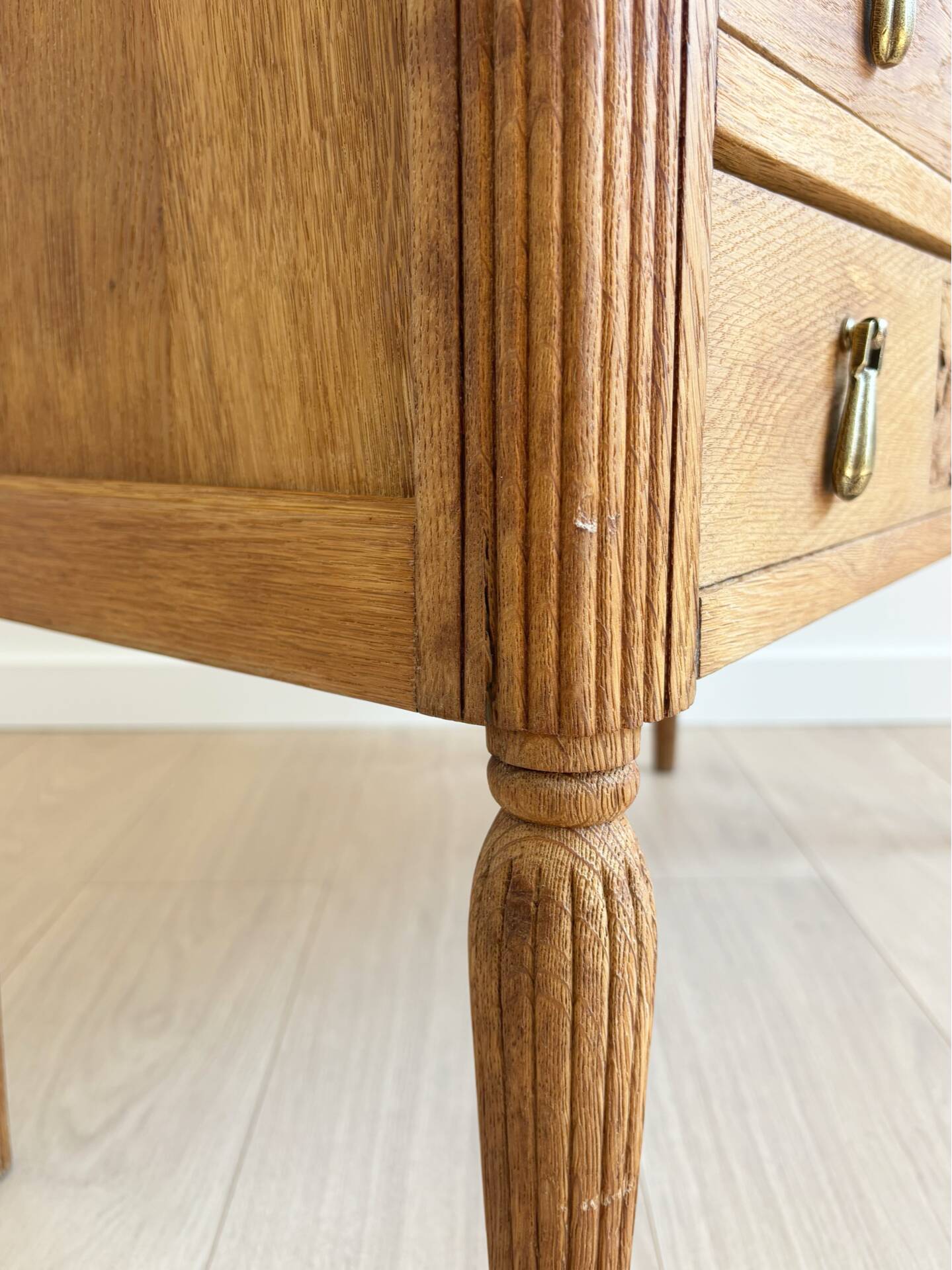 Commode ancienne art déco chêne massif - 4 tiroirs renovée