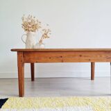 Low wooden farmhouse table - old