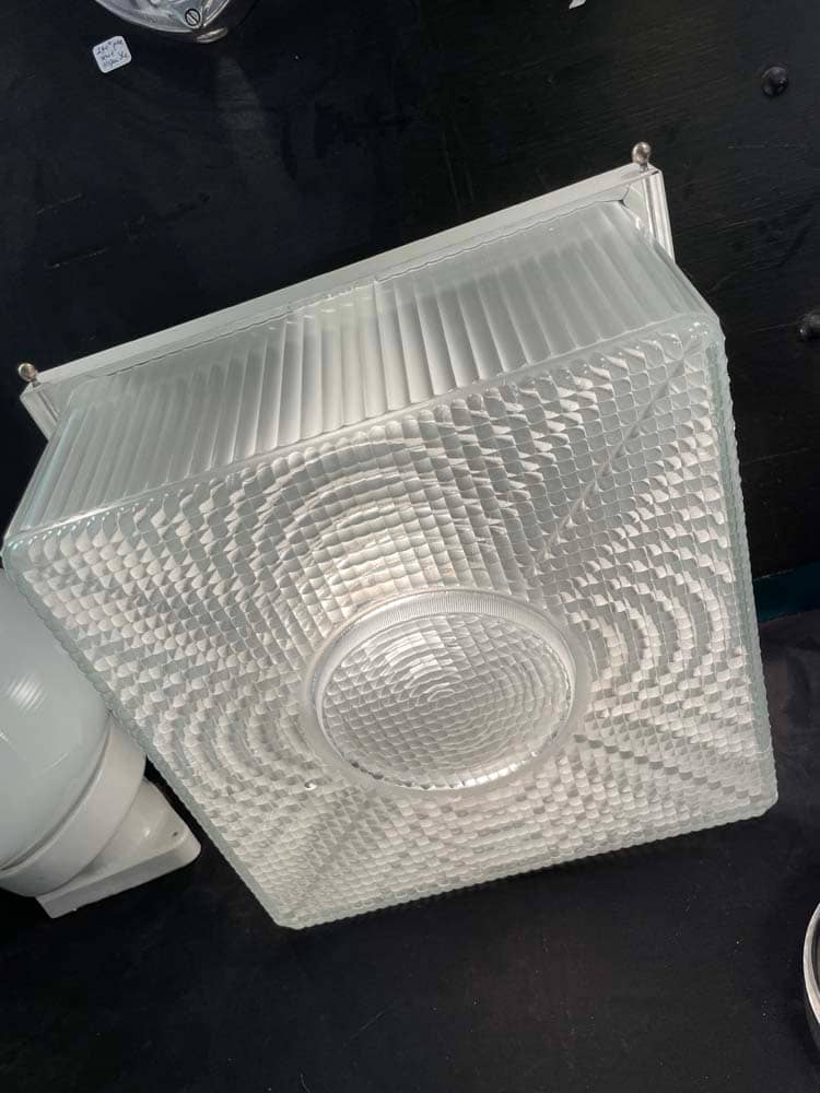 Square ceiling light from Maison Holophane France