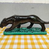 Black panther in ceramic Vallauris