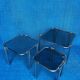 Set of 3 vintage nesting tables 1970 hollywood regency gold metal