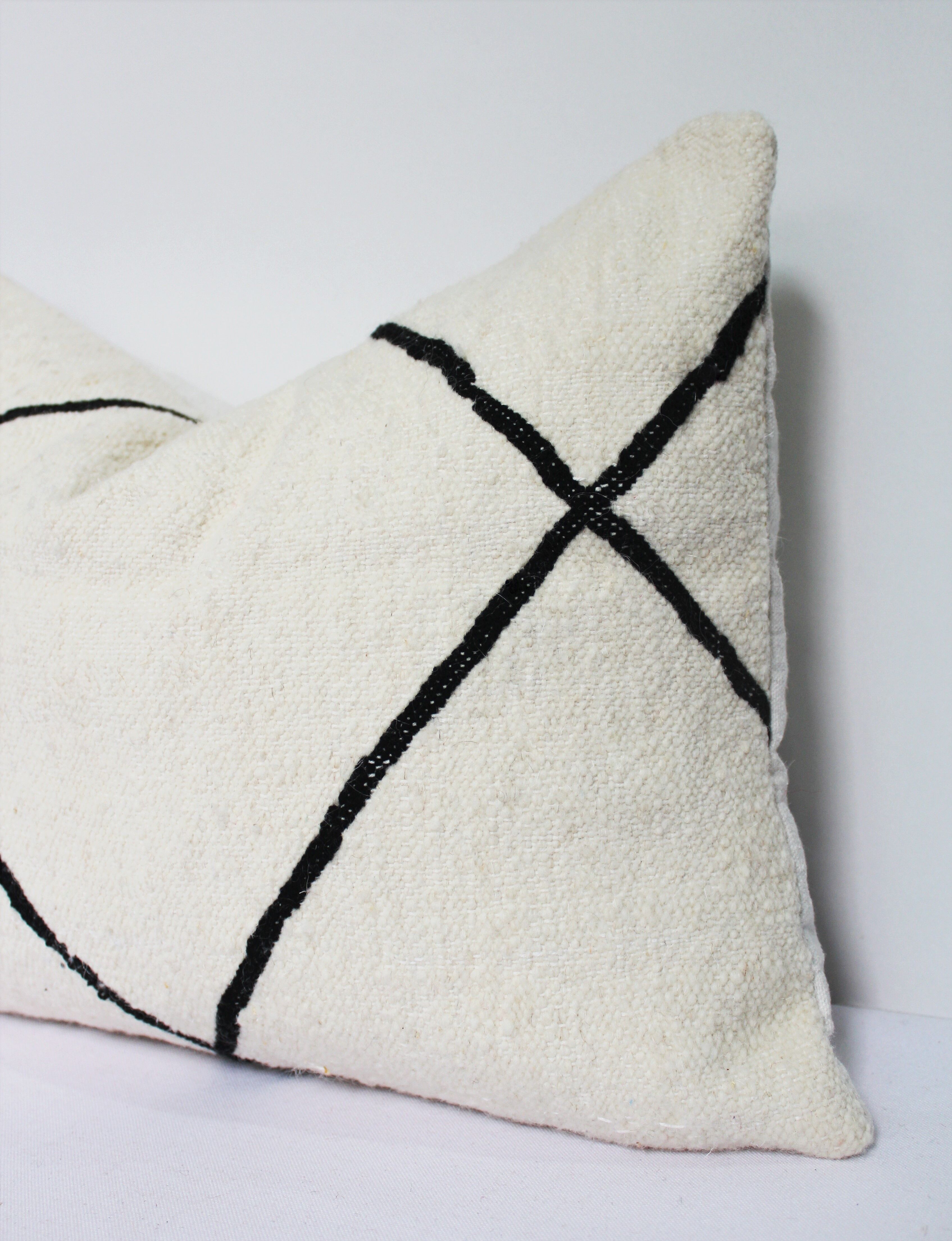 Moroccan wool pillow