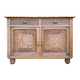 Art Deco buffet with marble top, antique sideboard.