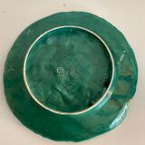 Green faience dish