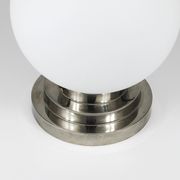 Large opaline glass globe ceiling lamp in Art Deco style.