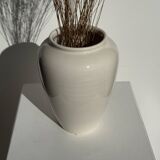 Modern oblong white vase H18.5