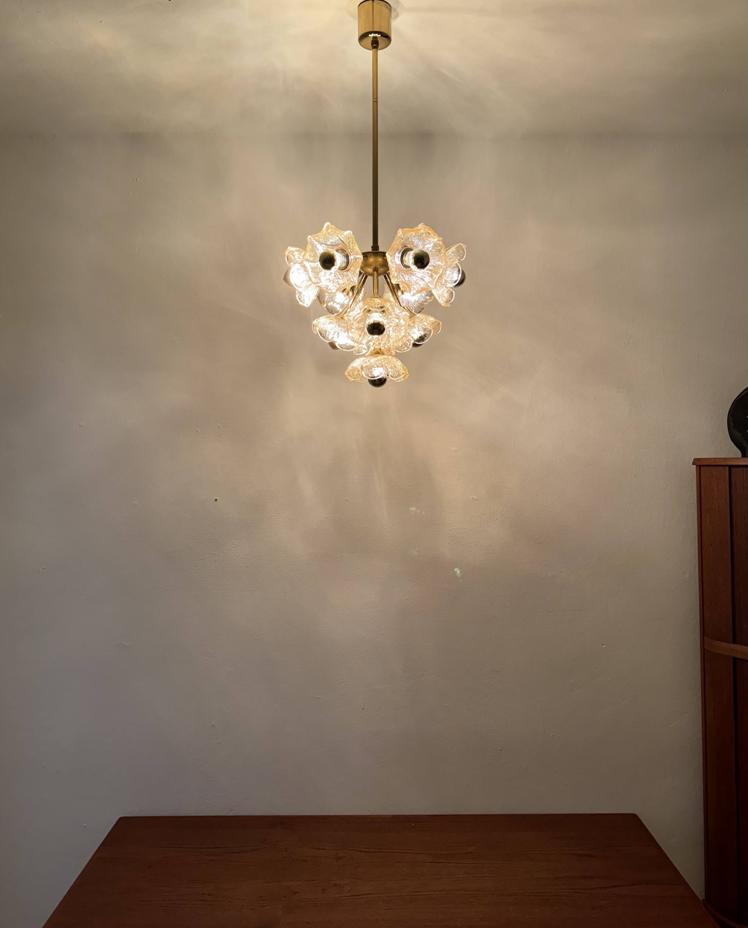 Floral Glass Chandelier