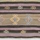 3x10 Pastel Pink & Brown Striped Kilim Runner Rug, 90x315Cm