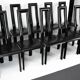 Postmodern Set of ten leather dining chairs by Antonello Mosca for Ycami. I