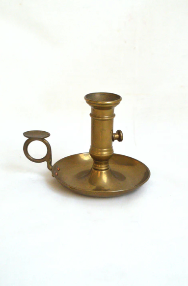 Brass cellar candle holder